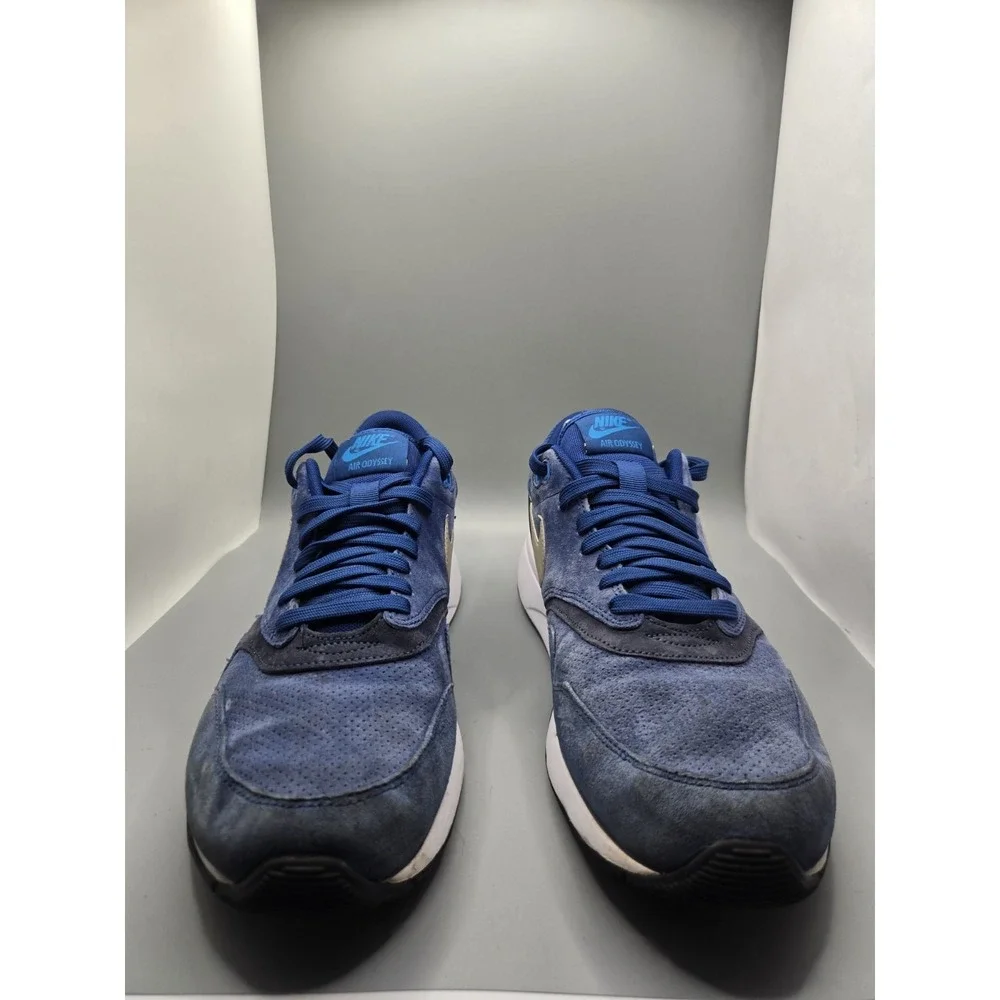 Nike Air Odyssey Leather Gym Blue Gym Running Sneakers 684773-402 Mens Size 11.5